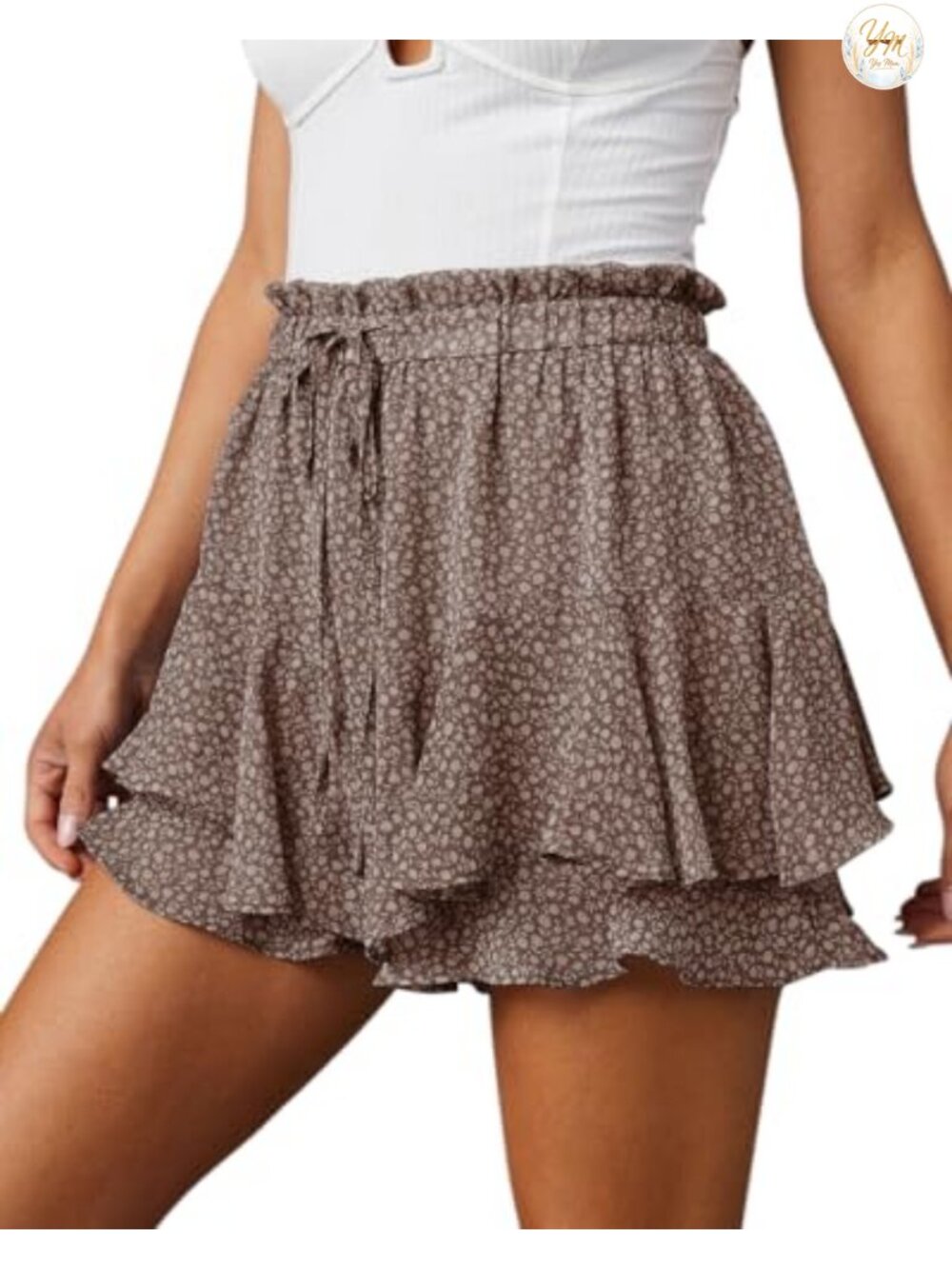 Flowy Butterfly Chiffon Skorts Ruffle Mini Running Tennis Shorts